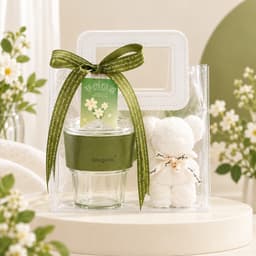 Set quà tặng cốc thủy tinh kèm gấu khăn và túi trong suốt, hộp quà xinh xắn tặng sinh nhật-Phụ kiện xinh Vân Lee 5
