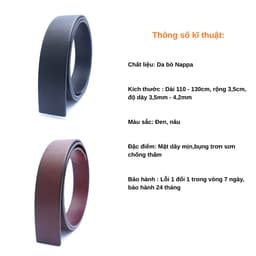 Thắt lưng nam da bò PG Nappa cao cấp L257DBT bảo hành 24 tháng 3