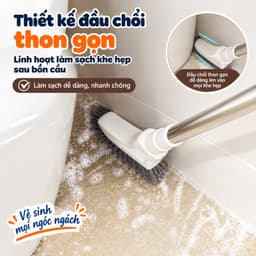 Chổi Cọ Nhà Vệ Sinh Cán Dài Đầu Chữ L Đa Năng TORO, Cây Chà Sàn Nhà Tắm Chà Khe Hẹp Góc Tường, Cửa Sổ Tiện Lợi 3