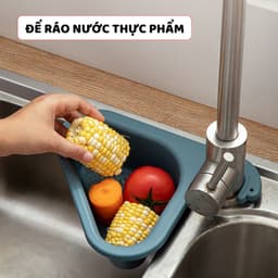 Khay Lọc Rác Gắn Bồn Rửa Bát Thiên Nga Nhựa/ Thép và Giỏ Treo Dụng Cụ Vệ Sinh Nhựa 4