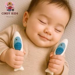 [CÓ SỈ] Set 2 cá cầm tay chống giật mình cho bé khi ngủ, Set gối ôm tay mềm mại cho bé yêu - LP.Mom 2