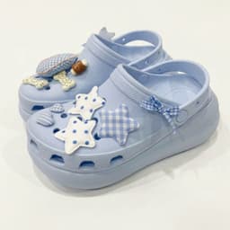 Dép crush unisex đế cao 6 phân full nhựa EVA cao cấp tặng kèm 10 jibbitz sticker, dép sục crush nam nữ đế bánh mỳ 6-7cm 4