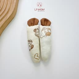 [CÓ SỈ] Set 2 cà rốt cầm tay chống giật mình cho bé khi ngủ, đồ ôm tay cho bé muslin mềm mại -LP.Mom 7