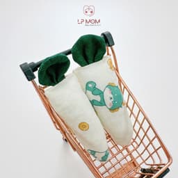 [CÓ SỈ] Set 2 cà rốt cầm tay chống giật mình cho bé khi ngủ, đồ ôm tay cho bé muslin mềm mại -LP.Mom 9