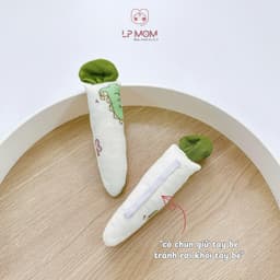 [CÓ SỈ] Set 2 cà rốt cầm tay chống giật mình cho bé khi ngủ, đồ ôm tay cho bé muslin mềm mại -LP.Mom 6