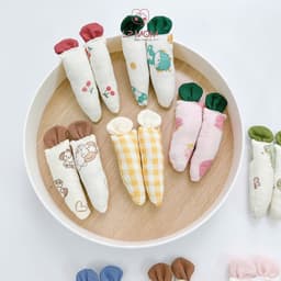 [CÓ SỈ] Set 2 cà rốt cầm tay chống giật mình cho bé khi ngủ, đồ ôm tay cho bé muslin mềm mại -LP.Mom 3