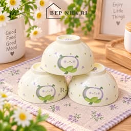 [ BepNhaRi ] Bộ Bát Đĩa Gốm Sứ Họa Tiết Măng Cụt CƠ BẢN - Gốm Sứ Cao Cấp Độc Đáo, Sang Trọng Cho Bàn Ăn Gia Đình 6