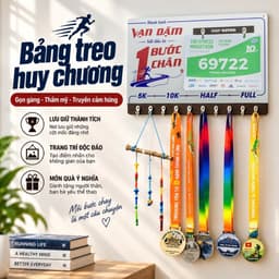 🏅 BẢNG TREO HUY CHƯƠNG VA BIB – LƯU GIỮ MỌI CỘT MỐC VINH QUANG 🏃 5