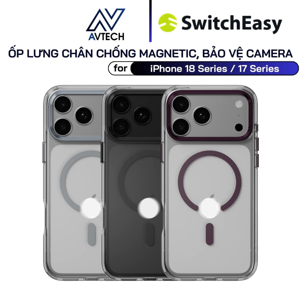 Ốp Lưng iPhone 18 Pro Max / 18 Pro /17 Pro Max/17 Pro, SwitchEasy LenStand M Protective Case, Kiêm Chân Đế, Vòng Từ Tính
