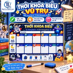 [Tặng 2 bút viết bảng] Bảng Thời Khóa Biểu Cho Bé Viết Xóa Tái Sử Dụng, Lịch Học Tuần Học Sinh 5