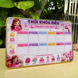 [Tặng 2 bút viết bảng] Bảng Thời Khóa Biểu Cho Bé Viết Xóa Tái Sử Dụng, Lịch Học Tuần Học Sinh 8
