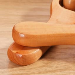 Lăn Massage gỗ cầm tay 3 bi trơn và Con lăn massage ngón tay Kinh tuyến 2 đầu 2026. LMS 7