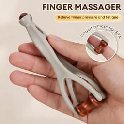 Lăn Massage gỗ cầm tay 3 bi trơn và Con lăn massage ngón tay Kinh tuyến 2 đầu 2026. LMS 9