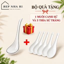 Bộ Bát Đĩa Gốm Sứ Họa Tiết Hoa Dành Dành CAO CẤP Dùng Cho Gia Đình, Quà Tặng Tân Gia Ý Nghĩa 2