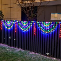 Đèn LED Rèm Lưới Đuôi Công Dài 4M Cao 0.5m 8 Chế Độ Trang Trí Ngày Lễ, Sự Kiện 3