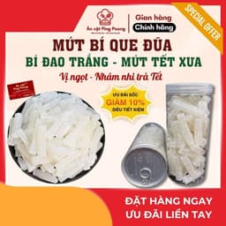 Mứt Bí Đũa Ngọt Nhâm Nhi Trà Tết, Bí Đũa Trắng Hình Que Sợi Dài 1
