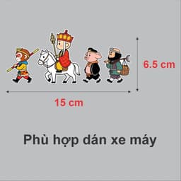 Sticker Chống Nước Hình Dán Thầy Trò Đường Tăng Dán Xe, Dán Trang Trí - chất liệu decal siêu nét,siêu bền, chống nước 8