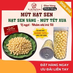 Mứt Hạt Sen Viên, Mứt Tết Truyền Thống Vị Ngọt Đặc Sản Huế Nhâm Nhi Trà Tết 1