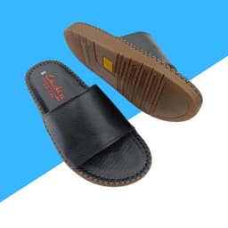 Dép nam quai ngang da bò mềm mại  đế doctor đúc dẻo êm chân  đơn giản không trang trí dễ vệ sinh dễ phối đồ 2