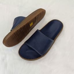 Dép nam quai ngang da bò mềm mại  đế doctor đúc dẻo êm chân  đơn giản không trang trí dễ vệ sinh dễ phối đồ 8