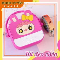 [size trung] Túi xách silicon hình công chúa mắt sao  2 trong 1 cầm tay đeo chéo thời trang đựng bao bì lì xì, mỹ phẩm 1