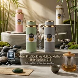 Bình giữ nhiệt inox Xikeer 1000ml/ 800ml. LMS 1