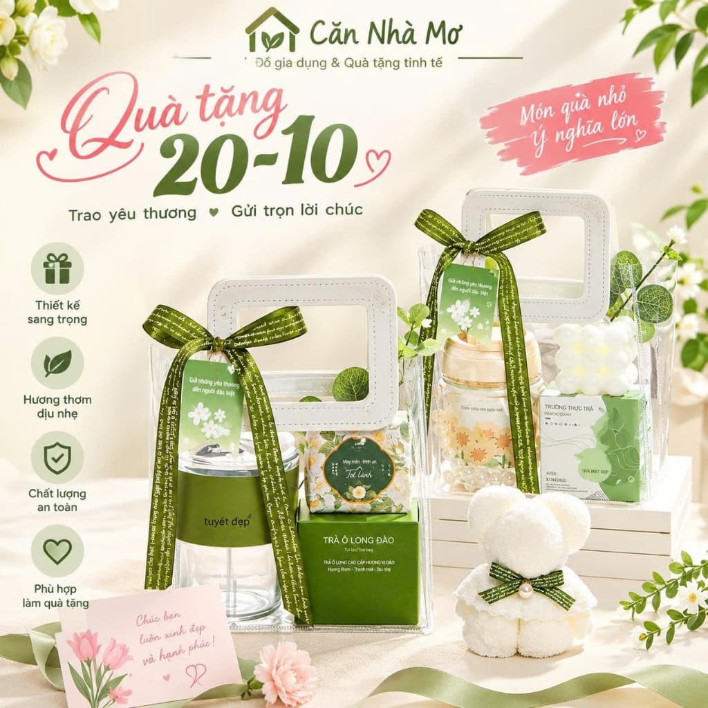 Bộ Quà Tặng 20-10 Cao Cấp – Quà Mở Bán, Sinh Nhật, Tặng Khách Hàng, Quà Đoàn Team, Tiện Dụng Sang Trọng