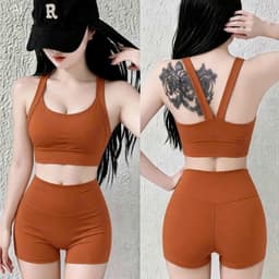 Bộ tập Gym, Yoga, Erobic cho nữ chất LuLu hàng Quảng Châu cao cấp BT200 1
