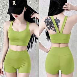 Bộ tập Gym, Yoga, Erobic cho nữ chất LuLu hàng Quảng Châu cao cấp BT200 7