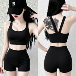 Bộ tập Gym, Yoga, Erobic cho nữ chất LuLu hàng Quảng Châu cao cấp BT200 6