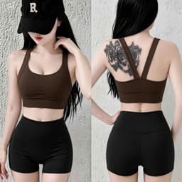 Bộ tập Gym, Yoga, Erobic cho nữ chất LuLu hàng Quảng Châu cao cấp BT200 3