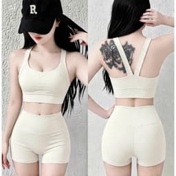 Bộ tập Gym, Yoga, Erobic cho nữ chất LuLu hàng Quảng Châu cao cấp BT200 5