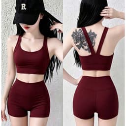Bộ tập Gym, Yoga, Erobic cho nữ chất LuLu hàng Quảng Châu cao cấp BT200 2