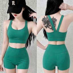 Bộ tập Gym, Yoga, Erobic cho nữ chất LuLu hàng Quảng Châu cao cấp BT200 4