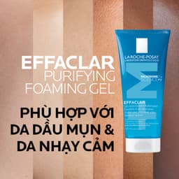 Gel Rửa Mặt La Roche-Posay Effaclar Purifying Foaming Gel 50ml Làm Sạch Dầu Thừa Da Dầu Da Hỗn Hợp 4