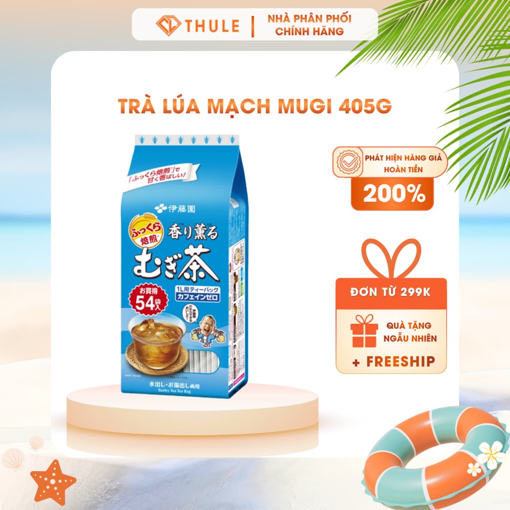 Trà Mugi Lúa Mạch Rang Dạng Túi Lọc 54 Gói 405g – Mugi Cha Trà Nhật Bản Thơm Dịu Dễ Uống