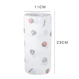 Cây Cọc Gỗ Để Cuộn Giấy Lau Đa Năng và Cuộn Giấy Lau Đa Năng In Hình Họa Tiết/ ComBo 3 Cuộn Túi Trong đựng Thực Phẩm. LM 9