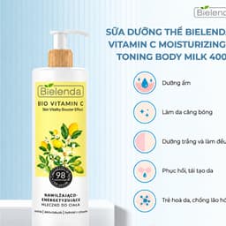 Bielenda Bio Vitamin C Sữa Dưỡng Thể 400ml – Dưỡng Ẩm Hỗ Trợ Da Tươi Sáng Mịn Màng Body Milk 4