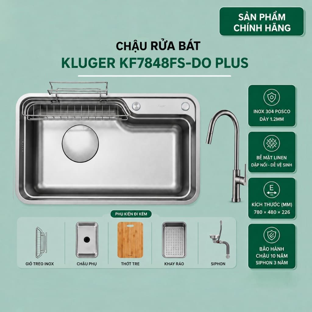 Chậu Rửa Bát Kluger KF7848FS-DO Plus