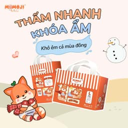 Combo 3 Tã Bỉm Dán/Quần Momoji Air Dry+ NB/S/M/L/XL/XXL/XXXL Êm Mềm Mịn, Siêu Mỏng, Siêu Khô Thoáng, An Toàn Cho Bé 7