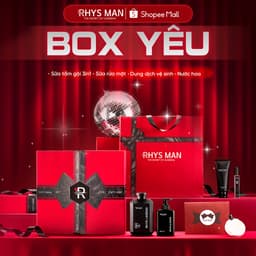 Quà tặng Valentine - Sữa tắm gội 3in1 350ml & Dung dịch vệ sinh 120ml & Sữa rửa mặt 100ml & Nước hoa nam 10ml Rhys Man 2