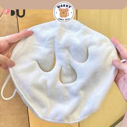 Khăn nén mặt nạ cotton chườm nóng lạnh xông hơi làm nóng 2 lớp mềm mại cho làn da 1