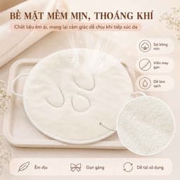 Khăn nén mặt nạ cotton chườm nóng lạnh xông hơi làm nóng 2 lớp mềm mại cho làn da 4