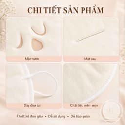 Khăn nén mặt nạ cotton chườm nóng lạnh xông hơi làm nóng 2 lớp mềm mại cho làn da 6