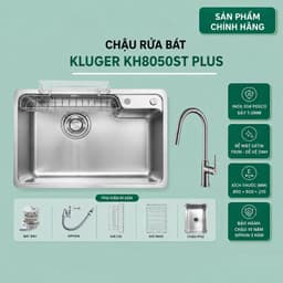 Chậu rửa bát Kluger KH8050ST Plus | Bề mặt trơn dễ dàng vệ sinh | Model 2026 1