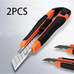 COMBO 10 Dao Rọc Giấy Bản To Không Vỉ - Dao Rọc Giấy Lưỡi Thép, Cán Dày Cầm Chắc Tay 7