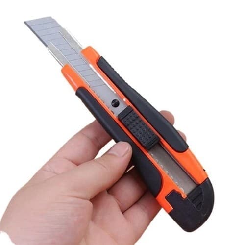 Dao Rọc Giấy Bản To Không Vỉ - Dao Rọc Giấy Lưỡi Thép, Cán Dày Cầm Chắc Tay