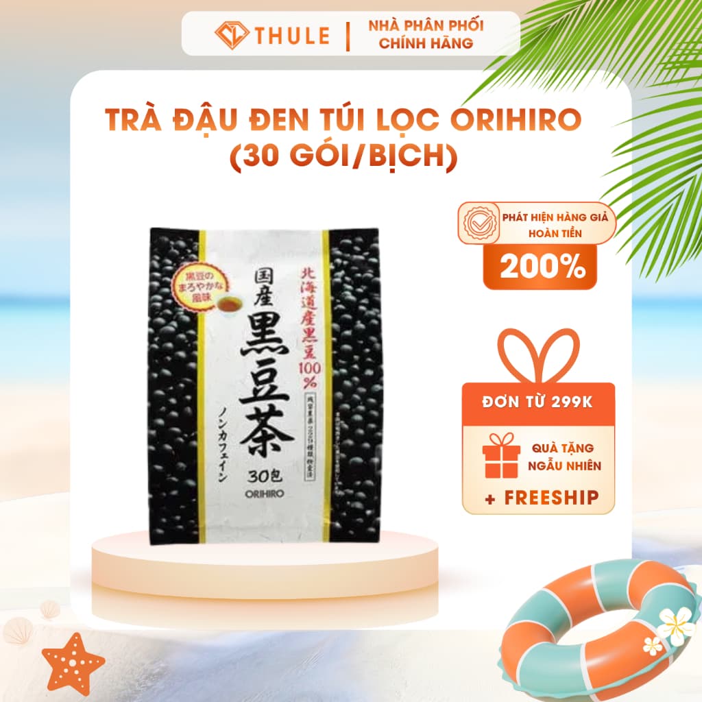Trà Đậu Đen Orihiro Túi Lọc Nhật Bản 30 Gói – Trà Đậu Đen Dễ Uống