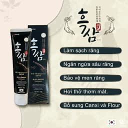 Kem Đánh Răng Hắc Sâm 150g – Kem Đánh Răng Hàn Quốc Làm Sạch Răng Miệng 4