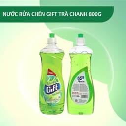 Nước Rửa Chén Gift Trà Chanh 800g – Nước Rửa Chén Gia Đình Làm Sạch Dầu Mỡ 3